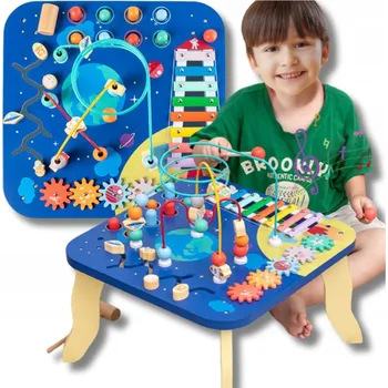 Hudební nástroj pro děti Hudební Dřevěný Interaktivní Senzorický Stolek Pro Děti Vzdělávací