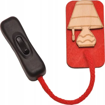 Obraz PRVKY NA MANIPULAČNÍ DESKU ČERVENÁ DEKORACE TLAČÍTKO S GRAVÍROVANOU LAMPOU