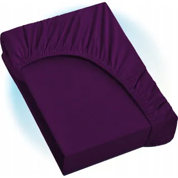 Prostěradlo PROSTĚRADLO S GUMOU PARIS JERSEY BAVLNA 160X200 + 25CM FIALOVÁ