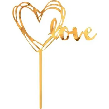 Zapichovací dekorace Zlaté srdce Love