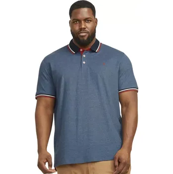 Pánská velká polokošile s límečkem Jack & Jones 12143859 tmavě modrá (7XL)