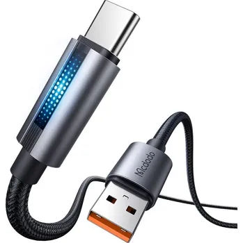 Mcdodo – datový kabel (CA-5180) – s dýchacím světlem, USB-A na USB-C, 100W, 6A, 1,2m – černý