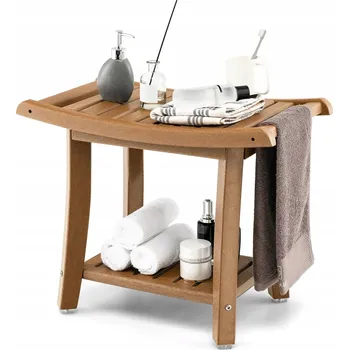 Koupelnový nábytek Koupelnový stolek / Stolička do sprchy 60,5 x 34 x 48 cm