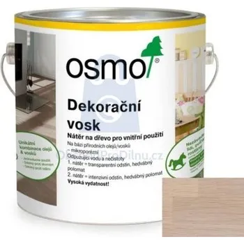 Olej na dřevo Vosk dekorační transparentní Bílý 3111, OSMO 5 ml, balení 1 ks