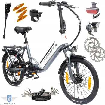 Elektrokolo Elektrokolo Pánské Dámské Skládací 20" SHIMANO Kotoučové brzdy 250 W LCD Alu