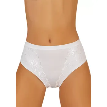 Kalhotky Dámské vyšší krajkové kalhotky S77 Risveglia Barva/Velikost: bílá / M/L