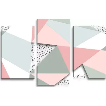 Obraz Sablio Obraz - 3-dílný Obrazce v něžných barvách - 75x50 cm