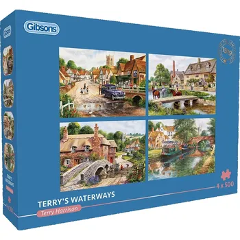 Puzzle GIBSONS Puzzle Terryho Vodní cesty 4x500 dílků