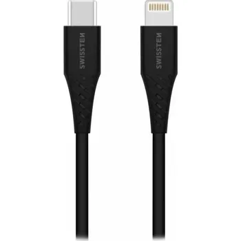 Kabel Swissten nabíjecí kabel usb-c / lightning 1,0 m černý