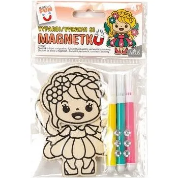 kreativní sada ARGUS Kreativní tvoření vybarvi si magnetku víla 19260010