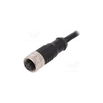 Elektrická zásuvka Zástrčka M12 PIN 4 zásuvka kód D-Ethernet přímý vodiče 250V