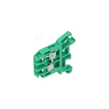 Svorka na lištu 0,5÷2,5mm2 póly 1 svorky 2 zelená Šíř 5,2mm