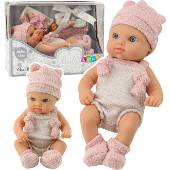 Panenka Panenka v růžovém oblečení, čepici a bryndáčku, 18 cm