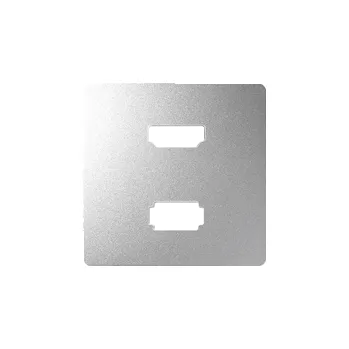 Elektrická zásuvka Kryt pro zásuvku USB + HDMI, Simon 82 8201095-093, hliníková