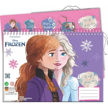 Vrták Skicák Disney Ledové království A/4 se spirálou a 40 listy samolepek