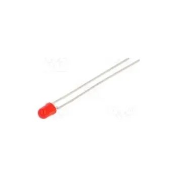 Dioda LED 3mm červená 4÷15mcd 30° Čelo vypouklé Rozteč 2,54mm