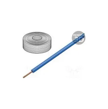 elektrický kabel Vodič lanko Cu 0,25mm2 modrá PVC 100V 10m Třída 5