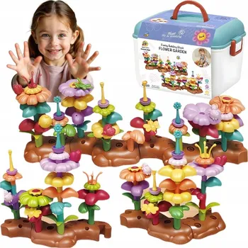 ostatní stavebnice Stavebnice Květiny, sada 135 plastových dílků