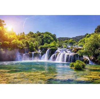 Fototapeta FOTOTAPETA VODOPÁD PŘÍRODA VÝHLED DO LOŽNICE OBÝVÁKU TAPETA NA ZEĎ 150x105