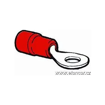 Auto elektroinstalace Izolované kabelové oko červené 6mm - 100Ks