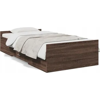 Postel Rám postele se zásuvkami 193x78x40 hnědý dub