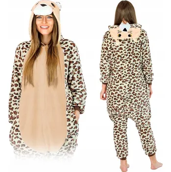 Dámské pyžamo PYŽAMO OVERAL JEDNODÍLNÉ TEPLÉ OVERAL TEPLÁKOVKA KIGURUMI KOSTÝM L