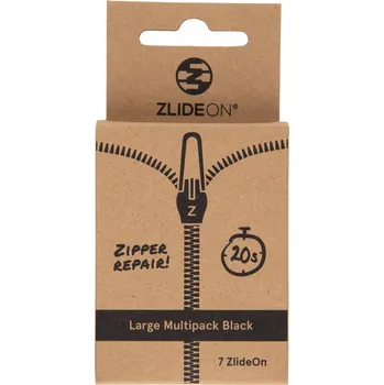 Zip Velká sada opravných jezdců ZlideON pro plastové, kovové, pevné a voděodolné zipy Barva: Černá