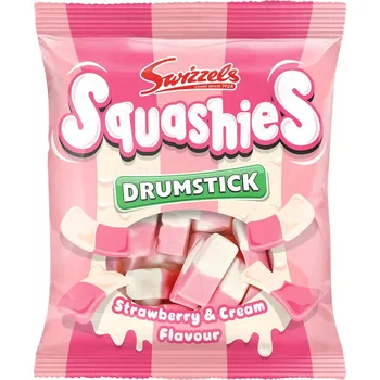 Bonbon Swizzels Squashies žvýkací bonbony s příchutí jahody a smetany 140 g