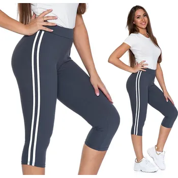Dámské legíny FIT Legíny s lampasem 3/4 vysoký pas MORAJ L/XL
