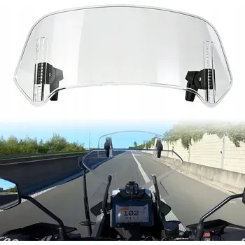 Univerzální motocyklový deflektor nastavitelný čiré plexi štít 36x15CM