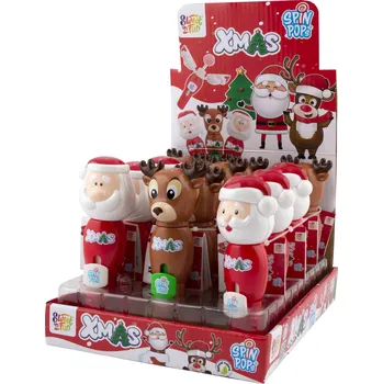 Bonbon Xmas Spin Pop - zásobník s lízátkem na lízátko s lízátkem 8g