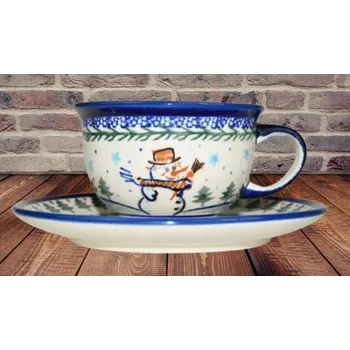 Šálek + podšálek 0,22 L - Bolesławiec dek. DU69