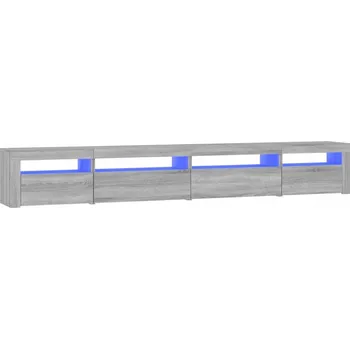 Televizní stolek TV stolek šedý dub sonoma 270 x 35 x 40 cm s LED osvětlením R