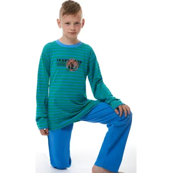 Dětská móda Chlapecké pyžamo 1F0563 zelená 122-128-7-8-let