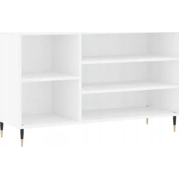 Botník Bílá botník 102 x 36 x 60 cm s 5 přihrádkami a kovovýma nůž