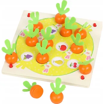 Dřevěná hračka DŘEVĚNÉ PAMĚŤOVÉ PUZZLE DŘEVĚNÁ HRA NA PAMĚŤ MONTESSORI