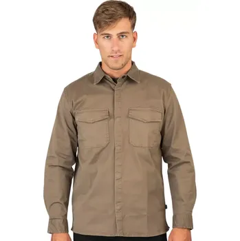 Pánská košile Velká pánská košile s dlouhým rukávem Double Urban Outfitters GS-5118 hnědá (5XL)