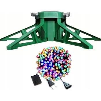 Vánoční dekorace STOJAN POD VÁNOČNÍ STROMEK STAR PRO STROMY DO 3,5M + LED SVĚTÝLKA 100 KS