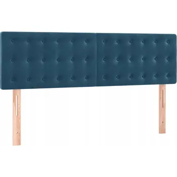 Čelo postele sametové tmavě modré 144 x 5 x 78/88 cm