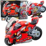 Motocykl k rozebírání 2v1 DIY Dílna Světla Zvuky Kouř Červený 43cm
