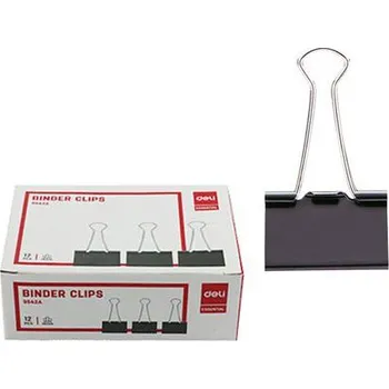 Kancelářské potřeby Binder clip DELI 41mm, 12ks