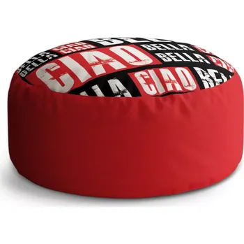 Taburet Sablio Taburet Circle La Casa de Papel Professor or Bella Ciao motiv 2: 38x48 cm