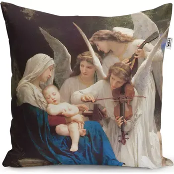 Polštář Sablio Polštář Panna s anděly - William-Adolphe Bouguereau - 40x40 cm