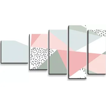 Obraz Sablio Obraz - 5-dílný Obrazce v něžných barvách - 100x60 cm