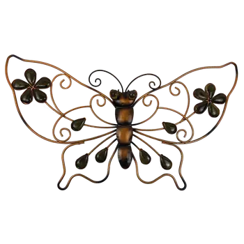 Vánoční dekorace Prodex import s.r.o. Motýl kov s kamínky střední 43 x 26 cm Prodex A00220