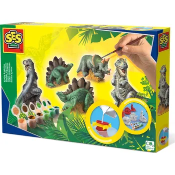 SES creative Odlévání a malování ze sádry set, 3 dinosauři