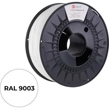 Filament C-TECH PREMIUM LINE, ASA, dopravní bílá, RAL9003, 1,75mm, 1kg 3DF-P-ASA1.75-9003
