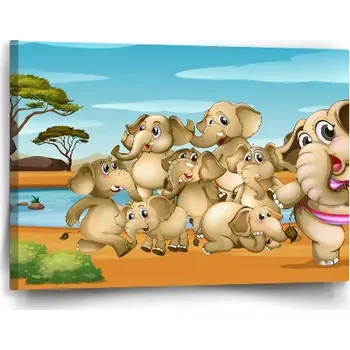 Obraz Sablio Obraz Sloni - 60x40 cm