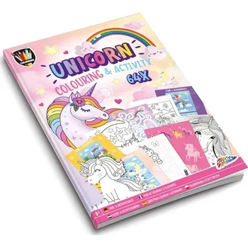 Dětské zboží Omalovánka a sešit s aktivitami Jednorožec A4 64 stran od GRAFIX