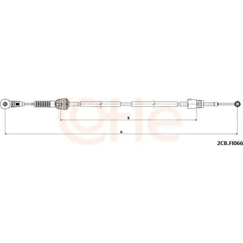 Tažné lanko, ruční převodovka COFLE 2CB.FI066